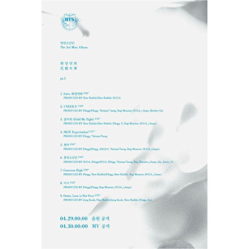 BTS [White Ver.] In The Mood For Love PT.1 BANGTAN BOYS 3rd Mini Album CD + Photobook +Photocard