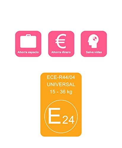 BubbleBum Inflable Asiento Elevador Para Niños, Grupo 2/3, Rosa