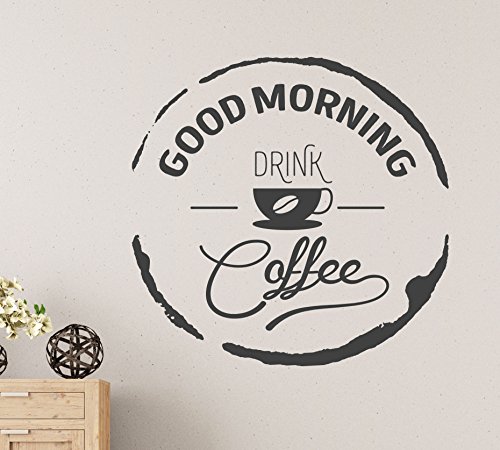Buenos días bebida café etiqueta de la pared Vinilo calcomanía arte Pub Cafe decoración Mual gráfico vinilo calcomanía arte pub Cafe decoración taza arte de la pared amor café cocina pared