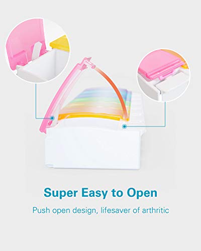 BUG HULL Pastillero Semanal 1 Tomas, Organizador de Medicamentos, con 7 Compartimentos (7 Compartimentos)