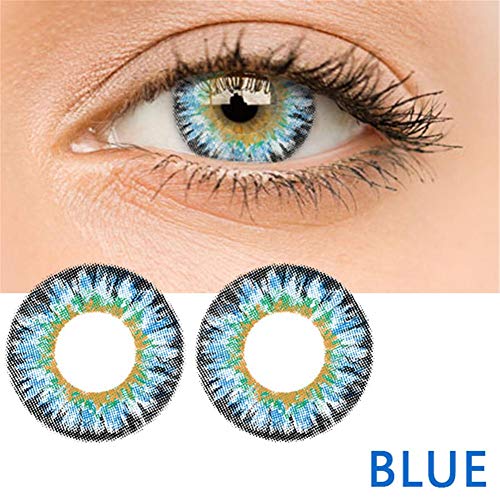 bulrusely Accesorios de Maquillaje para niñas, un año, Cambia el Color de los Ojos de Forma Natural, Cosplay, Fiesta de Halloween, etc. 1 par (función sin corrección, 0 Grados)