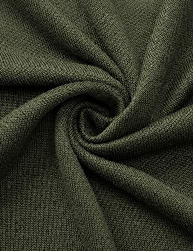 BUOYDM Mujer Camiseta Largos de Mangas Largas de Murciélago Irregular Casual Pullover Camisa Sueltas Tops Verde S