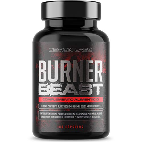 Burner Beast – Suplemento Quemagrasas de Ultra-alta Resistencia – Ingredientes Homologados por EFSA - 180 Cápsulas Vegetarianas