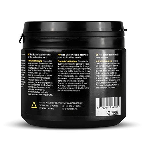 BUTTR Fisting Butter (500 ml) Mantequilla lubricante para fisting, lubricante anal suave y grueso para máxima lubricidad, inodoro y agradablemente cremoso en la piel, adecuado para sexo vaginal y oral