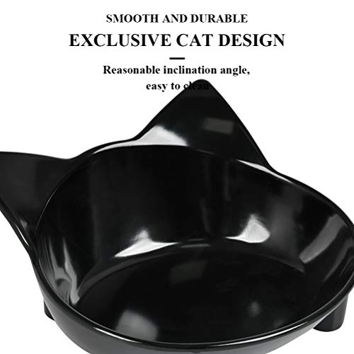 BUYGOO 3 pcs Cuencos para Gatos Cat Bowls, Antideslizantes, Multiusos, Cuencos para Comida de Gato, Cuencos para Comida para Mascotas