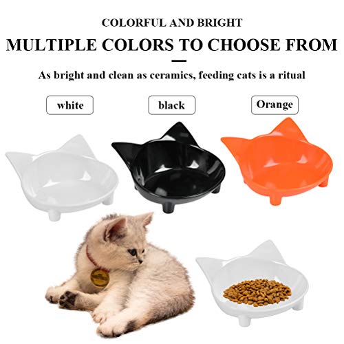 BUYGOO 3 pcs Cuencos para Gatos Cat Bowls, Antideslizantes, Multiusos, Cuencos para Comida de Gato, Cuencos para Comida para Mascotas