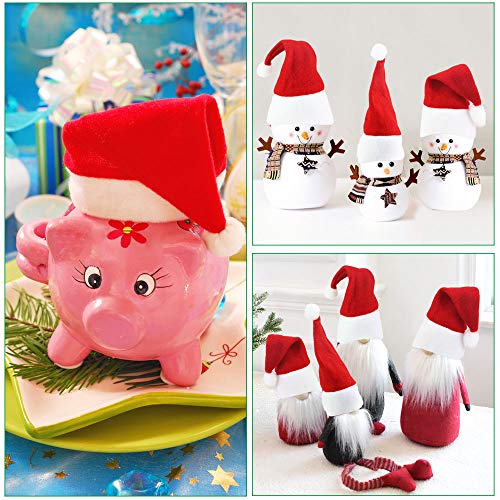 BUZIFU Cubiertos Navidad 20 unids Adorno Mesa Navidad Cuchillo Tenedor Cuchara Vino Porta Cubiertos Decoración Mesa Navidad Mini Gorro de Navidad Bolsita Cubiertos Navidad Funda para Cubiertos Navidad