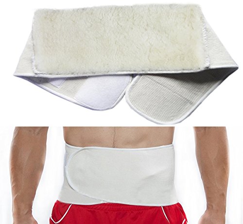 BXT Unisex cinturón abdominal de grado médico térmico lana de merino,riñón cinturón curación del dolor de cintura para abdomen, Cintura y espalda, hombre, Beige-for waist 25"-38"