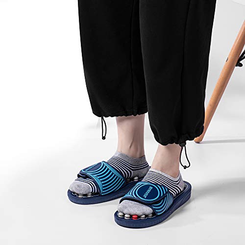 BYRIVER - Zapatillas de estar por casa para mujer Zapatillas de masaje azul