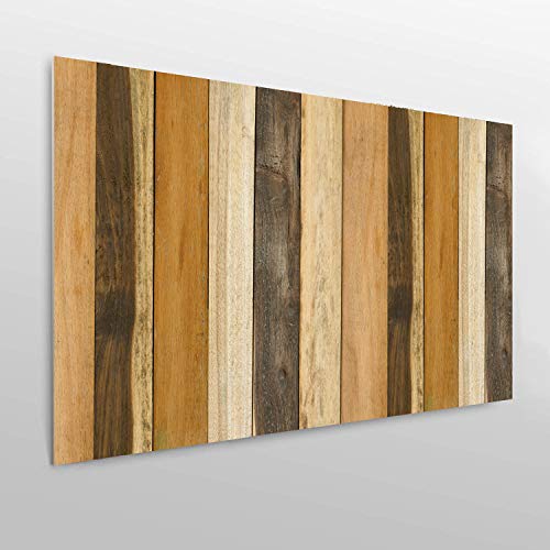 Cabecero Cama PVC Textura Antiguo Recto Vertical Madera Multicolor 150x60cm | Disponible en Varias Medidas | Cabecero Ligero, Elegante, Resistente y Económico
