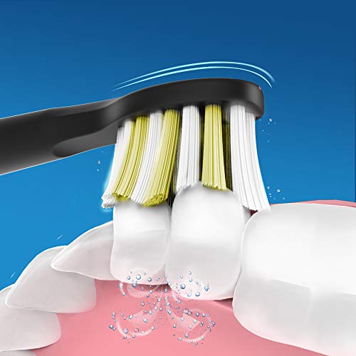 Cabezal de repuesto para cepillo de dientes eléctrico Fairywill x 4 con cerdas duras solo compatibles con el cepillo de dientes negro FW507, FW917, FW508, FW659 FW06