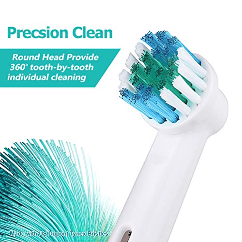 Cabezales de cepillo de repuesto compatibles con el cepillo de dientes eléctrico Braun Oral B Precision Clean, Paquete de 12 con 4 cápsulas higiénicas