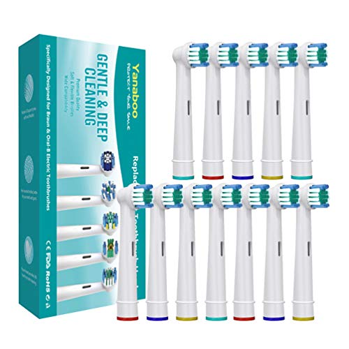 Cabezales de cepillo de repuesto compatibles con el cepillo de dientes eléctrico Braun Oral B Precision Clean, Paquete de 12 con 4 cápsulas higiénicas