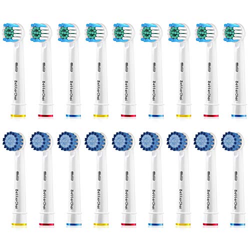 Cabezas de cepillo Betterchoi compatibles con el cepillo de dientes eléctrico Oral b. 9 piezas de precisión y 9 piezas de cabezas sensibles.