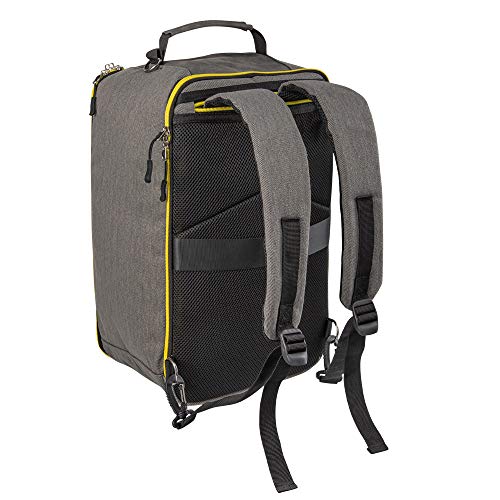 Cabin Max Manhattan Stowaway 40x25x20cm – Maleta de Cabina para Ryanair 40x20x25 Maleta de Viaje Nuevas Regulaciones sobre Equipaje Gratuito en Vuelos de Ryanair (Yellow Detail)