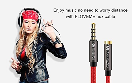 Cable alargador de audio estéreo auxiliar LinkinPerk de 3,5 mm, macho a hembra, cable conector estéreo para teléfonos, auriculares, altavoces, tabletas, ordenadores, reproductores de MP3 y más 3 m