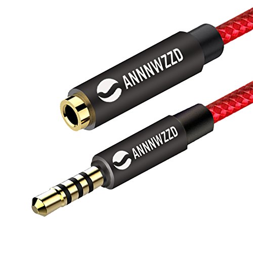 Cable alargador de audio estéreo auxiliar LinkinPerk de 3,5 mm, macho a hembra, cable conector estéreo para teléfonos, auriculares, altavoces, tabletas, ordenadores, reproductores de MP3 y más 3 m