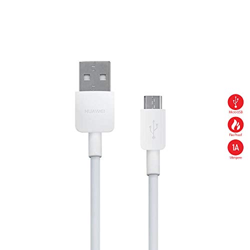 Cable de Datos Original Huawei Micro USB para Huawei P6, P7, P8 Lite, G6, G7, G8, Mate, Blanco