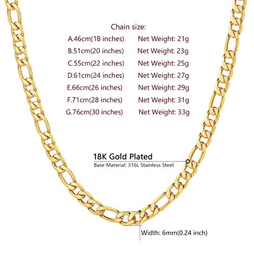 Cadenas de Diseño Figaro Link Cadena Europea Cadena de Acera Collares Acero Inoxidable Oro Amarillo Estilo Punk Chokers