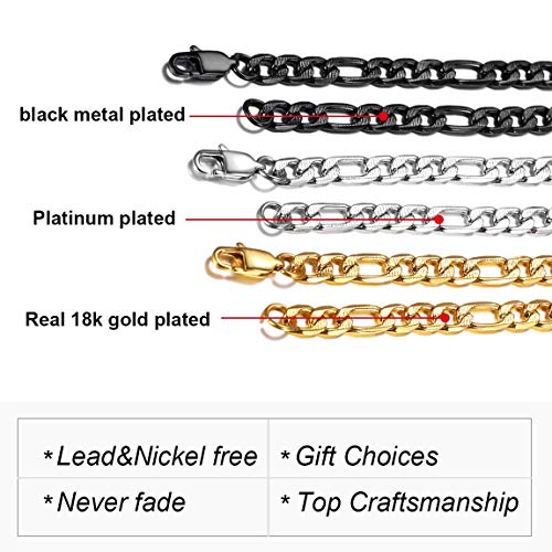 Cadenas de Diseño Figaro Link Cadena Europea Cadena de Acera Collares Acero Inoxidable Oro Amarillo Estilo Punk Chokers