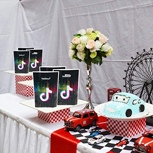caicainiu 50 Paquetes de TIK Tok, Bolsas de Regalo para Fiestas, Suministros de Fiesta para niños, Lindas Bolsas de Regalo para decoración de cumpleaños con temática de TIK Tok, para niñas o niños