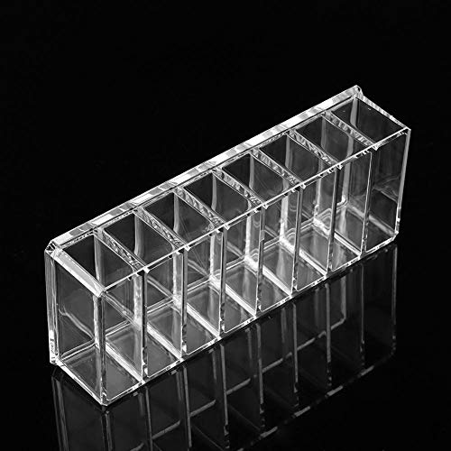 Caja de escritorio, Buena dureza, No es fácil de romper, Herramienta de maquillaje de acrílico transparente y duradera Cepillo Soporte para lápiz labial Caja de escritorio Organizador de caja de almac