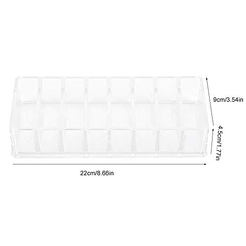 Caja de escritorio, Buena dureza, No es fácil de romper, Herramienta de maquillaje de acrílico transparente y duradera Cepillo Soporte para lápiz labial Caja de escritorio Organizador de caja de almac