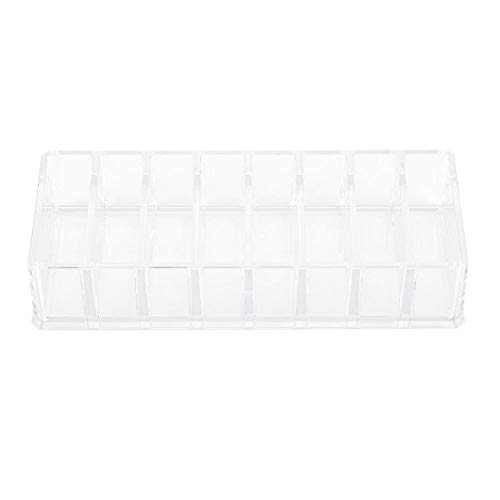 Caja de escritorio, Buena dureza, No es fácil de romper, Herramienta de maquillaje de acrílico transparente y duradera Cepillo Soporte para lápiz labial Caja de escritorio Organizador de caja de almac