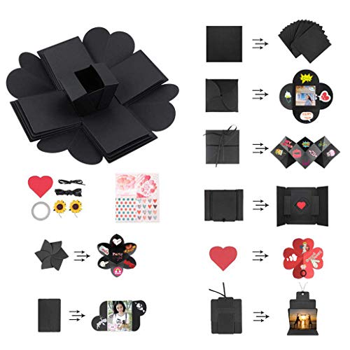 Caja de explosión hecha a mano, caja de regalo, álbum de fotos, caja de regalo para cumpleaños, boda, aniversario, fiesta, día de San Valentín, Navidad, regalo sorpresa para hombres y mujeres amigas.