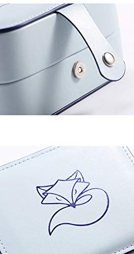 Caja De Joyas Joyero De Doble Cara Caja De Almacenamiento De Joyas Portátil Pendientes De Cuero Anillo Collar Caja De Almacenamiento De Pendientes