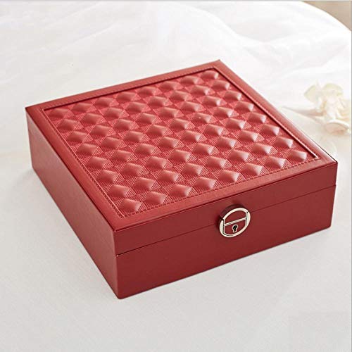 Caja De Joyas Mujer Joyero De Madera De Color Puro, Caja De Cosméticos, Caja De Almacenamiento De Joyas