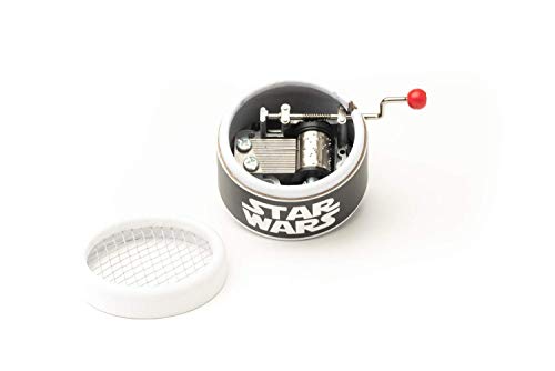 Caja de música de manivela con la música de La guerra de las Galaxias. Melodía de Star Wars.