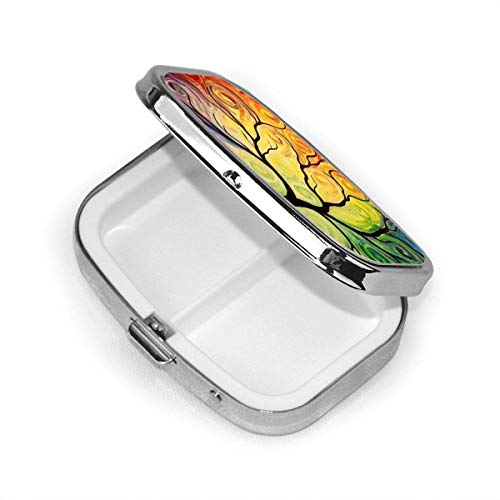 Caja de píldoras de color creativo, para uso diario, con botón fácil para pastillas, fácil de abrir, compartimento impermeable para pastillas, bolsillo diario, para hombres y mujeres