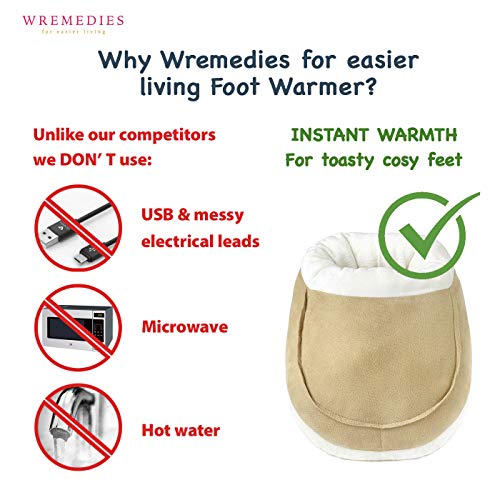 Calentador de pie natural - No requiere electricidad ni USB - Calor instantáneo - Mantiene los pies y los tobillos calientes - Solución a la mala circulación, artritis en los pies - Úselo en casa o tr
