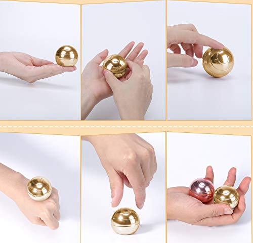 CaLeQi Escritorio cinético Juguete Oficina Metal Spinner Ball Giroscopio con ilusión óptica para Aliviar el estrés Inspirar Creatividad Interior