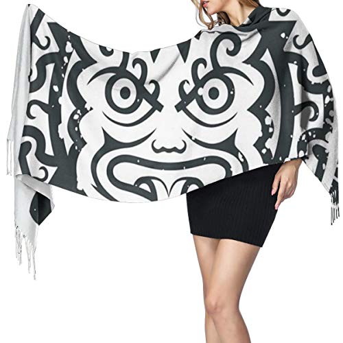 Cálido Bufandas de Invierno Máscara Inca Pashmina Chales mujer Bufandas