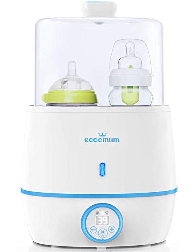 Calienta Biberones Eccomum 6 en 1 Esterilizador Biberones Calentador de Alimentos para bebés, con Pantalla LCD, Control Preciso de Temperatura, Modo Constante, Apto Todos Los Biberones