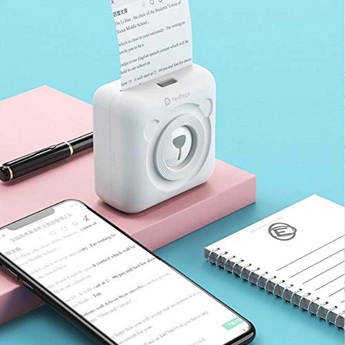 Calistouk Impresora térmica inalámbrica pequeña Bluetooth Impresora fotográfica móvil para teléfonos