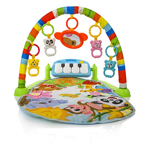 Calma Dragon Manta de Gimnasio para Bebes BR02001, Alfomba Musical con Piano, Esterilla con Juegos Infantil, Actividades y Juguetes para el Suelo (Multicolor)