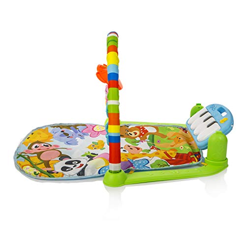 Calma Dragon Manta de Gimnasio para Bebes BR02001, Alfomba Musical con Piano, Esterilla con Juegos Infantil, Actividades y Juguetes para el Suelo (Multicolor)