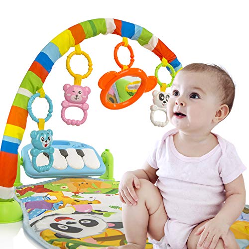 Calma Dragon Manta de Gimnasio para Bebes BR02001, Alfomba Musical con Piano, Esterilla con Juegos Infantil, Actividades y Juguetes para el Suelo (Multicolor)
