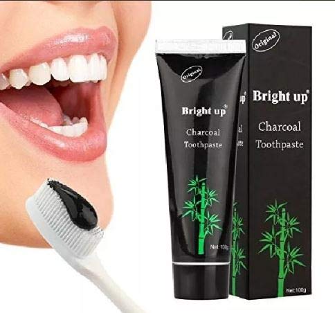 CalmaDragon Pasta de dientes de carbón de bambú brillante, Libre de Fluoruro