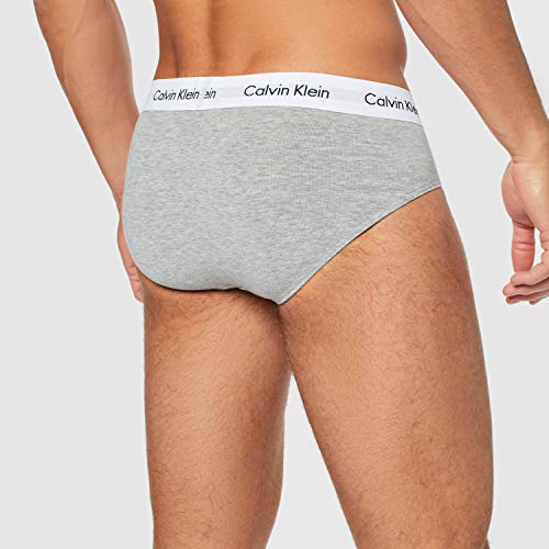 Calvin Klein 3P Hip Brief, Calzoncillos para Hombre (3 unidades), Multicolor (Blanco/Gris/Negro 998), X-Large