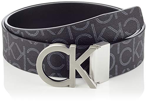 Calvin Klein CK Rev.Adj. New Mono Belt 3.5cm Cinturón, Negro (Black Monogram 0gj), 100 (Talla del fabricante: 85) para Hombre