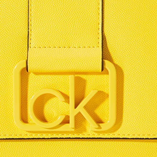 Calvin Klein - Ck Signature Conv Crossbody Md, Bolsos bandolera Mujer, Amarillo (Scuba Yellow), 1x1x1 cm (W x H L)