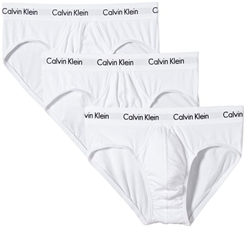 Calvin Klein Cotton Stretch-3er Calcetines, Blanco (White), Small (Pack de 3) para Hombre