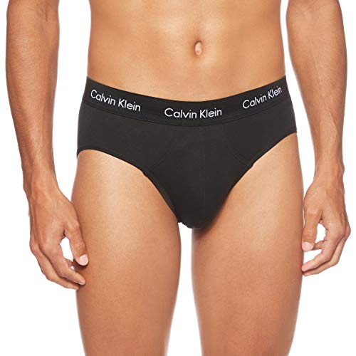 Calvin Klein Cotton Stretch-3er Tanga, Azul (Black/Blue Shadow/Cobalt Water DTM WB 4ku), Large (Pack de 3) para Hombre