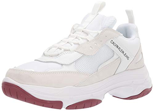 Calvin Klein Jeans Hombres Blanco Marvin Chunky Zapatillas-UK 7