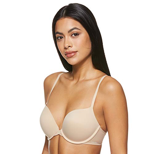 Calvin Klein Perfectly Fit-Memory Touch Push-up Sujetador, Beige (Bare 20n), 90D para Mujer