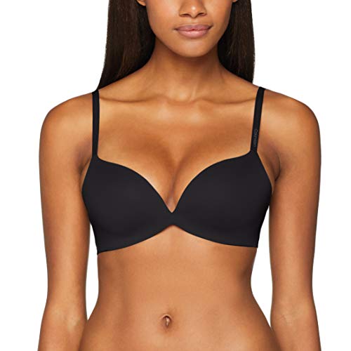 Calvin Klein Plunge Sujetador con Push-up, Negro (Black 001), 90B (Talla del Fabricante: 0B34) para Mujer